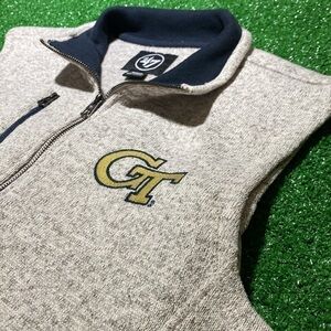 Georgia Tech full zip collared vest by 47 brand! Size Small (gray & GT colors)